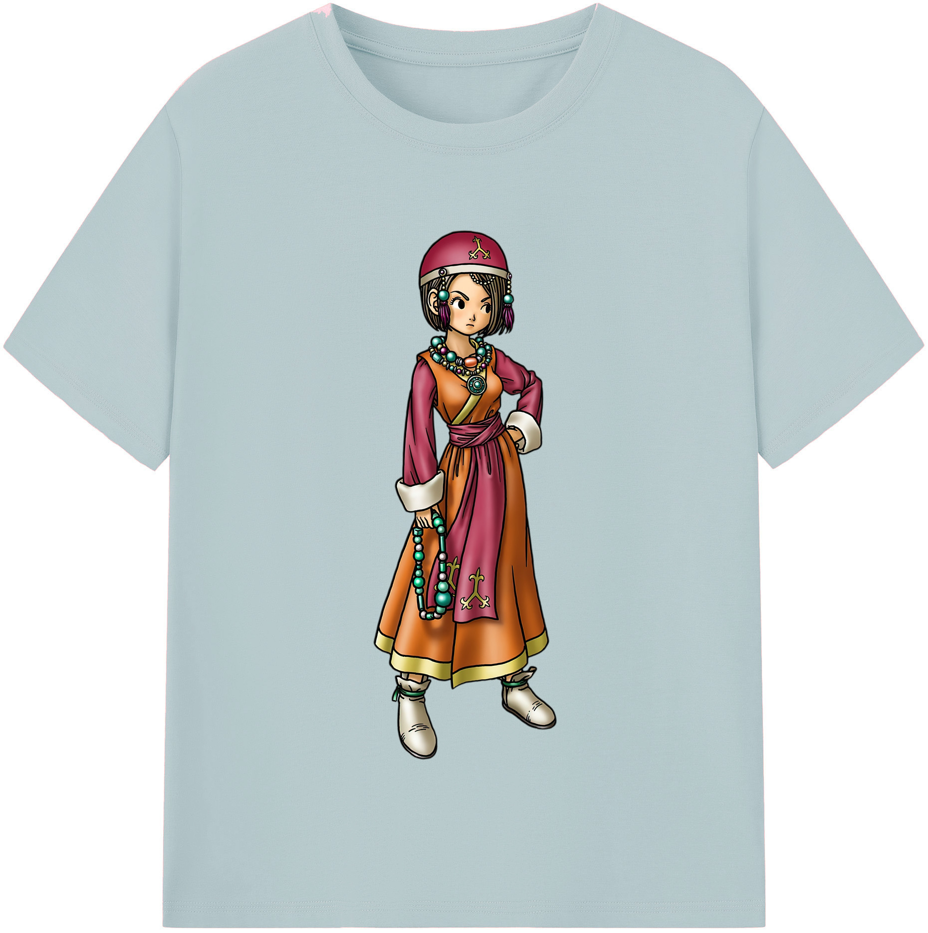 （画像用） ドラゴンクエスト Doragon Kuesuto Dragon Quest 綿100％半袖Tシャツ（フロントプリント）